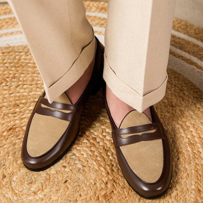 Loafers Belgium Champagne British Style