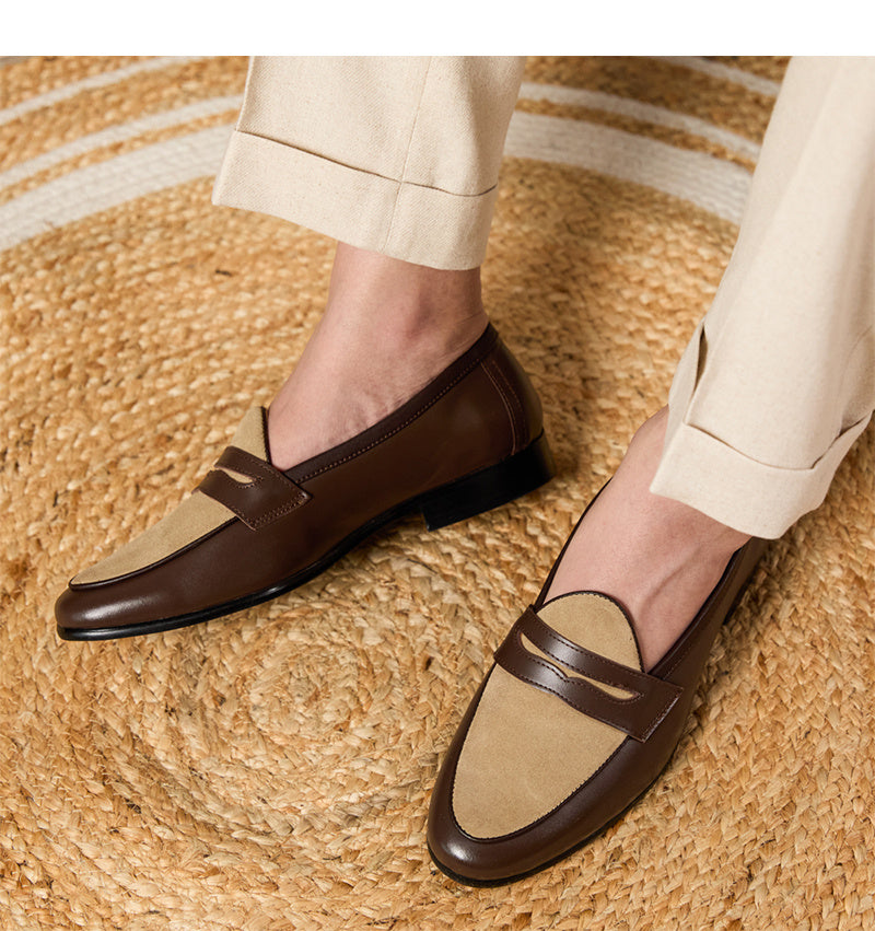 Loafers Belgium Champagne British Style