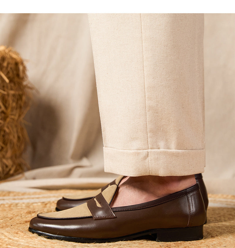 Loafers Belgium Champagne British Style