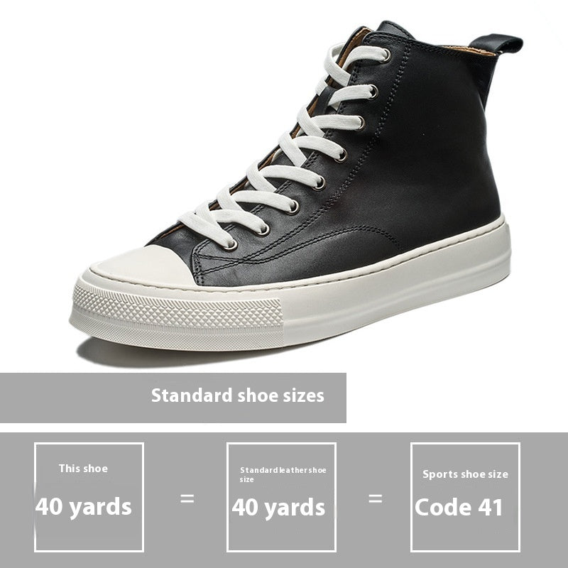 Genuine Leather Retro Sneakers